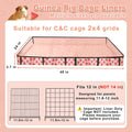 Waterproof Guinea Pig Cage Liners, Washable & Reusable Small Animal Cage Mat, for Rabbit, Hamster, Chinchilla, Hedgehog 