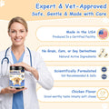 Dog Allergy Chews, Itchy Skin & Paw Licking Support, Probiotics for Dogs, Immune & Gut Health, Seasonal Allergy Formula, Skin & Coat Health, Chicken Flavor Soft Chews, 200 Ct, BlueChampagne