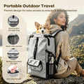 Dog Carrier Backpack, Ventilated Mesh Dog Carrier with Built-in Leash, Adjustable Chest & Waist Buckles, Reflective Tape