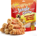 Jungle Calling Long Lasting Dog Chews for Medium Large Dogs, Chicken Wrapped Beef Tendon Braid Bones - Rawhide-Free Hip and Joint Support Treats with Glucosamine