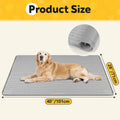 Bartuke Silicone Dog Crate Mat, 40"x 28" Under Dog Crate Kennel Pad with Raised Edge, Washable Dogs Bed Mat, Waterproof, Leakproof, Protect Floors (Green)