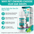 Daiasns Ear Cleanser for Dogs & Cats, Pet Ear Drops for Itchy Ears, Dog & Cat Ear Care Solution, Soothing Ear Cleaner for Pets, 0.75 fl oz (22.2 mL)