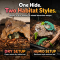 Reptile Hide Rock Cave, Small Resin Corner Hideout for Juvenile Leopard Geckos, Small Geckos, Small Lizards & Juvenile S