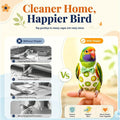 9 Pcs Reusable Bird Diaper Flight Suit with Leash Diaper Pads (S)