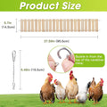 Jorewood Chicken Coop Toy Natural Wooden Chicken Swing & Bridge Toys Multi-Functional Poultry Perch with Wooden Beads (Safe for Chickens/Ducks)