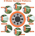 Upgrade Dog Washing Hose Attachment, 8 Way Spray Pattern Garden Hose Nozzle with Soap Dispenser, Dog Wash Supplies with 
