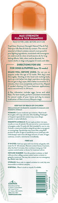 TropiClean Max Strength Flea and Tick Shampoo Treatment for Dogs, Powerful & Natural Defense, Prevention for Large & Small Dogs, Made in USA, 20oz