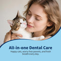 ulroyda Cat Dental Care Kit – Tuna Flavor Toothpaste 1.06 oz with Toothbrush & Finger Brush | Gentle Formula, Fresh Breath & Plaque Control