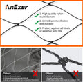 Cat Netting Balcony, Anti-Fall Mesh Fence, Black Composite Nylon, Cat Protection Net