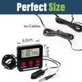 Digital Reptile Thermometer Hygrometer with 2 External Remote Probes