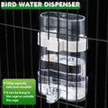 Yaomiao 4 Pcs No Mess Bird Feeders Automatic Parrot Water Dispenser Clear Quail Feeder and Watered Cage Accessories for 