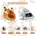 YUEPET Guinea Pig Bed 2 Pack, Warm Guinea Pig Hideouts, Shark & Giraffe