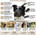 Breathable Basket Dog Muzzle for Large Breeds | Adjustable Mask with Reflective Straps | Allows Drinking & Treat Feeding