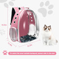 Cat Backpack Carrier, Pet Cat Carrier with Ventilated Design for Carrying Puppy Cats, Pet Carrier Backpack for Traveling/Hiking/Camping/Outdoors Airline Approved Travel Carrier(Pink)