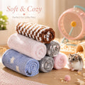Grddaef Guinea Pig Fleece Blankets 6 Pieces Waterproof & Washable Small Animal Cage Liners Sleep Mat Bedding Pad for Ham