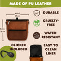 OtterPets Large Dog Treat Pouch PU Leather with Clicker, Magnetic Clasp