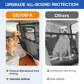 52" Dog Car Barrier for SUV, Wide Escape-Proof & Chew-Proof Dog Car Divider with Removable Visual Window & 2 Storage Poc