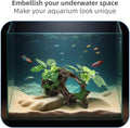 relaqcc Fish Tank Decorations Artifical Driftwood Cave Aquarium Decor Ornaments Silk Aquarium Plants for Betta Fish Tank