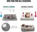 HDLKRR Cat Bed Self Warming, Foldable Self Heated Cat Mat Heating Pad 24 x 20 inch Extra Warm Thermal Pet Pad for Indoor Outdoor Cats, Non-Slip Bottom Washable Non Electric, Grey