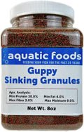 Guppy Micro Sinking Granules, Color Enhancing and Spirulina Mix for Guppies, Tetras, All Live Bearers, Baby Cichlids...W