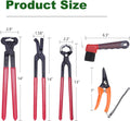 lukar 12PCS Horse Farrier Tools Kit Hoof Trimming Tools with Handbag