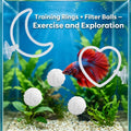 7Pcs Betta Fish Toys, Tank Accessories, Mirror & Training Rings