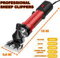 Electric Sheep Shears,600W Upgraded Professional Sheep Clippers,6 Speed Heavy Duty Shearing Clipper,13-Teeth Animal Groo