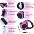 Retractable Dog Leash, 10 FT Dog Leash for Small Medium Dogs up to 22lbs, Pet Tape with Anti Slip Handle and Lock Nylon,