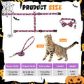 2 Pack Halloween Cat Harness and Leash Breakaway Cat Collars with Bow tie