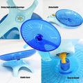 2 Pack Hamster Wheel Flying Saucer & Wood Bridge for Hedgehog Gerbil