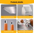 TabifurKitc Custom 40% Thicker Side Edges 304 Stainless Steel Metal Cat Litter Scoop with Holder Stand Small Broom & Dustpan - Durable, Anti-Break Handle