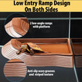 3PCS Tortoise Water Bowl with Ramp Leaf Tortoise Food Water Pool Reptile Bathing Turtle Soaking Dish Aquarium Habitat Ac