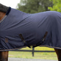 Equinavia Vind Lightweight Stable Blanket for Horses | No Fill Sheet with Wither Relief - Navy - 76 in