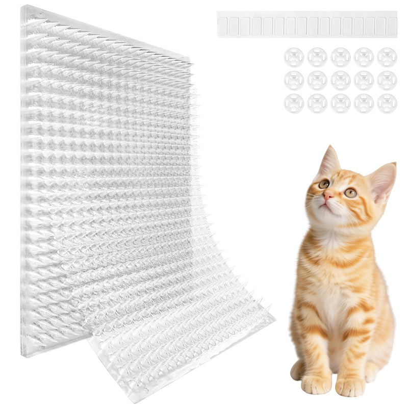 Mardili 10 Packs Scat Mat for Cats,Cat Spike Mat with 13X16 inches,Cat Repellent Mat Deterrent Indoor& Outdoor,Training Pads Keep Cats and Dogs Off Couch, Bed