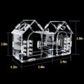 Jumping Spider Enclosure, Acrylic Terrarium with Partition Divider (1-2 Compartments), Dual Magnetic Doors & All-Side Ve