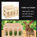 Rabbit Hay Feeder Wooden Hay Rack Guinea Pig Hay Holder Less Wasted Hanging Hay Feeder for Bunny Chinchillas Guinea Pig 