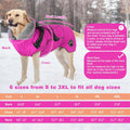 Doglay Dog Coat with Detachable Harness, Fleece Dog Winter Jacket