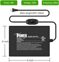iPower 6 by 8 Inch Reptile Heating Pad with Temperature Adjustable Controller Knob, Under Tank Warmer Terrarium Heat Mat