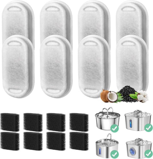 Cat Water Fountain Filter, 8 Pack Cat Fountain Filter Replacement