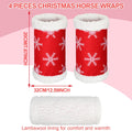 Mixweer 4 Pcs Christmas Horse Leg Wraps