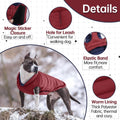 Lelepet Reversible Dog Coat Windproof Dog Jacket Lightweight Puffer Vest