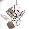 Calmpathz Handmade Stained Glass Angel Dog Suncatcher - Rainbow Bridge Dog Memorial Gifts for Loss of Dog, Pet Memorial Gifts for Dogs Cats, Loss of Dog Sympathy Gift & Remembrance Ornament