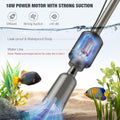 AKKEE Aquarium Vacuum Gravel Cleaner, 18W Electric Fish Tank Cleaner Vacuum, 6 in 1 Multifunctional Aquarium Cleaner for
