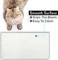 CatGuru Cat Food Mat, Small & Large Pet Placemat, 100% Waterproof Cat Feeding Mat, Silicone Mats for Cats Bowls, Non-Slip Mats for Pet Food and Water Bowl or Fountain (Large, Marshmallow)