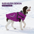 FUAMEY Dog Winter Coat Reflective Strips, Cozy Dogs Jacket with Harness Back Zipper, Fleece Lined Puppy Vest Thermal Clo