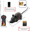 Remote Control Mouse Cat Toy, Realistic RC Interactive Pet Toy with Wireless Controller, Forward and Backward Movement, 