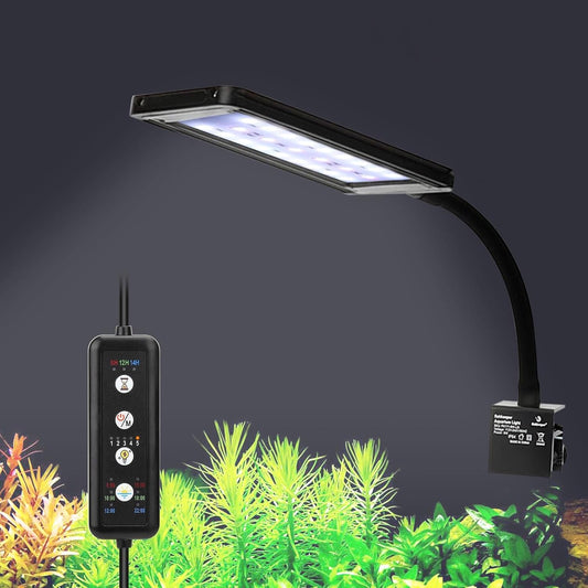 fishkeeper Clip On Aquarium Light, 24/7 Mode Fish Tank Light with Timer