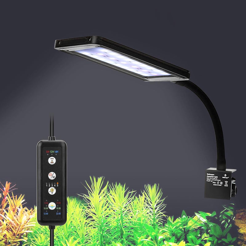 fishkeeper Clip On Aquarium Light, 24/7 Mode Fish Tank Light with Timer