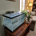 Sawysine 2 Set Aquarium Glass Canopy 19.33" x 9.65" x 0.12" Aquarium Fish Tank Lid 10 Gallon Canopy Cover with Center Br