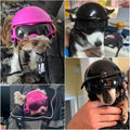 Extra Small Dog Helmet and Goggles Set - UV Protection Doggy Sunglasses, Pet Motorcycle Helmet with Ear Holes, Protect P